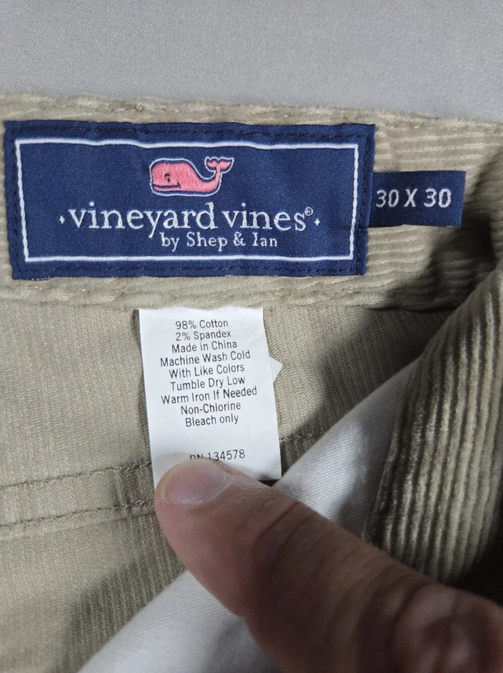 Vineyard Vines soft corduroy
